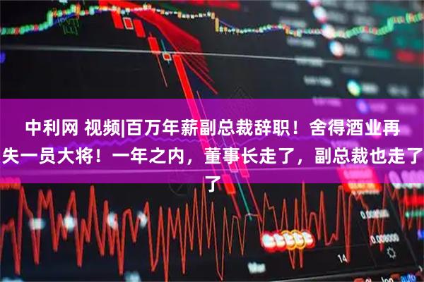 中利网 视频|百万年薪副总裁辞职！舍得酒业再失一员大将！一年之内，董事长走了，副总裁也走了