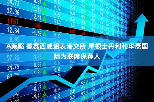 A策略 德赛西威递表港交所 摩根士丹利和华泰国际为联席保荐人