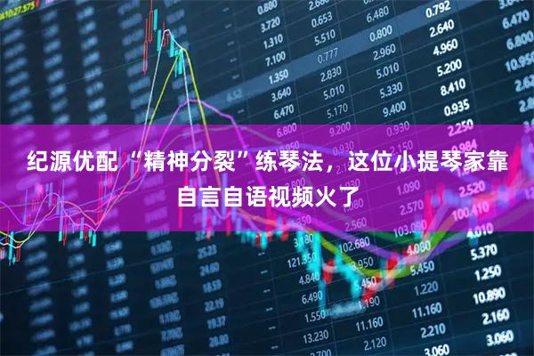 纪源优配 “精神分裂”练琴法，这位小提琴家靠自言自语视频火了